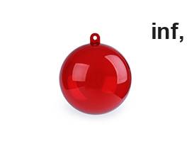 Sfera in plastica trasparente, Ø 6 cm