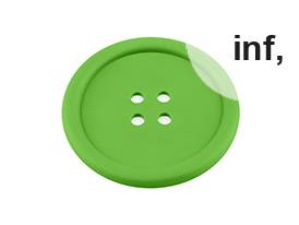 Sottobicchiere, motivo: bottone, in silicone, Ø 9 cm