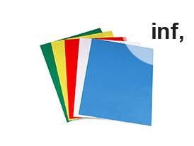 Carta da lucido colorata su un lato