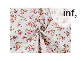 Tessuto di cotone / imitazione lino, materiale grezzo, motivo: fiori
