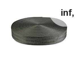 Fettuccia liscia, double-face, effetto lucentezza, larghezza: 32, 38 mm