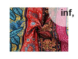 Tessuto di cotone / tela, con trama più sottile, motivo: orientale 