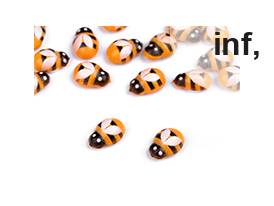 Mini adesivi, autoadesivi, a forma di ape, in legno, con retro piatto