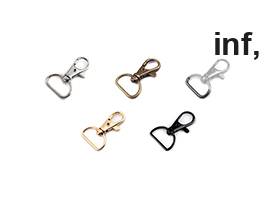 Gancio / Moschettone girevole in metallo, adatto per cinturini da 18 mm