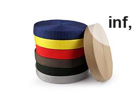 Fettuccia / strap in polipropilene, larghezza: 38 mm, spessore: 2 mm