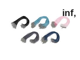 Cordoncino da collana intrecciato, con chiusura a moschettone, lunghezza: 45 cm