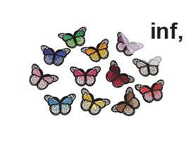 Toppa termoadesiva, motivo: farfalla