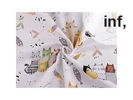 Tessuto di cotone / tela, motivo: gatti