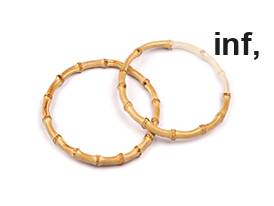Manico in bambù per borse / borsette, dimensioni: Ø 15 cm