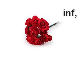 Mini-rosa di carta, artificiale, su filo