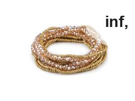 Braccialetti elastici in perline e perline tagliate, set da 10 pezzi