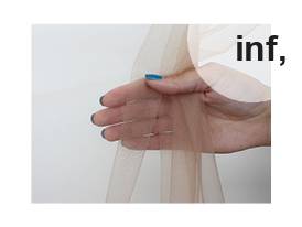 Esclusivo tulle elasticizzato per inserti, scollature, maniche, fodere del corpo