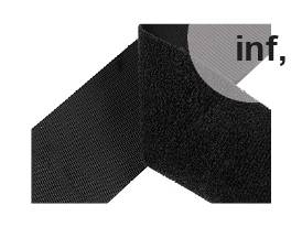 Striscia in velcro, a basso profilo, larghezza: 50 mm