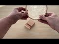 Supporto circolare in legno, double-face, dimensioni: 6 x 8 cm