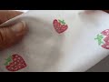Tessuto di cotone / tela, motivo: fragole