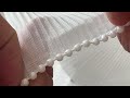 Volant plissettato con perline, larghezza: 80 mm
