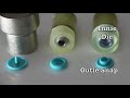 Bottoni automatici in plastica mini, misura: 16’