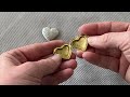 Ciondolo, a forma di cuore, in acciaio inox, decorato, dimensioni: Ø 29 mm