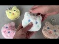 Specchietto cosmetico in peluche / ciondolo per borsa, motivo: gatto