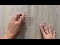 Adesivo bi-facciale, nano, trasparente, dimensioni: 5,8 x 5,8 cm