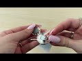 Spilla magnetica con strass, motivo: foglia